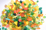 100-piece Quality Czech Glass Bead Mix - Variety of colors & shapes- 6mm -24mm