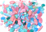 100-piece Quality Czech Glass Bead Mix - Variety of colors & shapes- 6mm -24mm