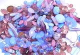 100-piece Quality Czech Glass Bead Mix - Variety of colors & shapes- 6mm -24mm