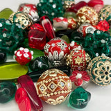 NEW 30 piece "Ruby Rose Garden" Bead Mix by Lilah Ann Beads - Boho, Lampwork, Beaded BM804