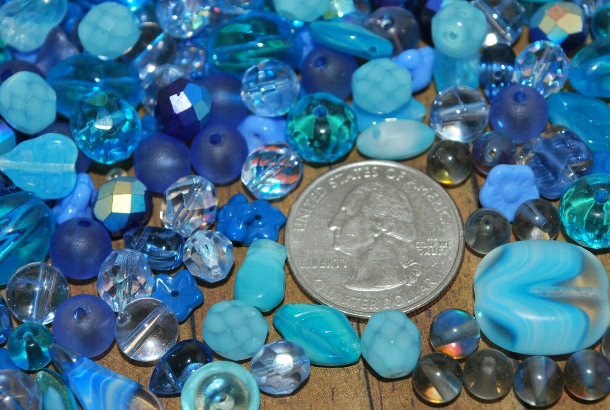 Czech Glass Beads Mix for Jewelry Making, Surprise Grab a Bag 20g