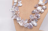 Very High End Genuine Ocean Pearl Necklace - Stunning Silver Luster - OP103
