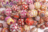 New 10 Pieces High Quality Boho beads - Indonesian Style, Kashmiri - U choose color- 12mm - 30mm Bkb100