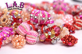 6 Pieces of Handmade Lilah Ann "Valentine's" Beaded Beads BYV100