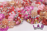 6 Pieces of Handmade Lilah Ann "Valentine's" Beaded Beads BYV100