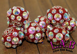 6 piece set Fine, Handmade Austrian Crystal Boho Focal Beads - Lilah Ann Beads KF301