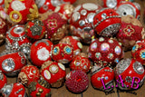New 10 Pieces High Quality Boho beads - Indonesian Style, Kashmiri - U choose color- 12mm - 30mm Bkb100