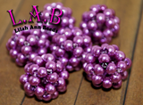 Hand Woven Glass Pearl Beads -Blingberries 18mm - 10 piece set - Lilah Ann Beads
