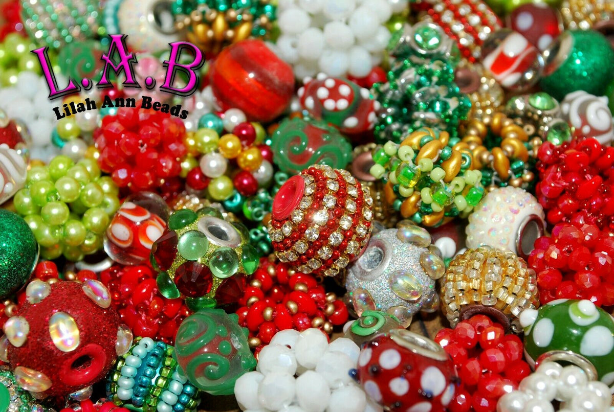 6 Pieces of Handmade Lilah Ann Valentine's Beaded Beads BYV100 – Lilah  Ann Beads