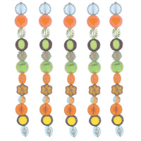 6-inch strand of High-Quality Czech Glass Beads - Table cut mixed - CGS227