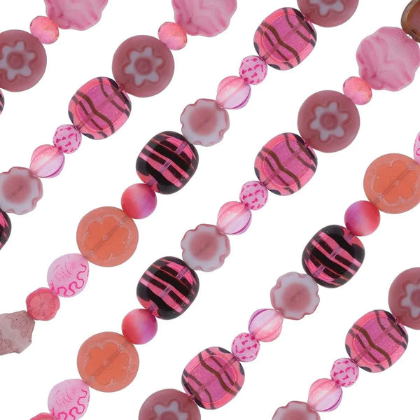 6-inch strand of High-Quality Czech Glass Beads - Table cut mixed - CGS223