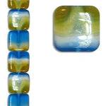 7-inch strand of High-Quality Czech Glass Beads - 3 color lampwork glass 10mm - OCG101