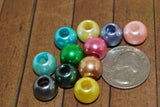 Bulk Core Beads - 50 pieces 12mm Big Hole Acrylic Beads