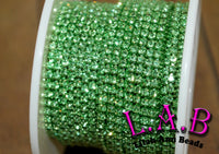 2mm Electroplated Brass Rhinestone Cup Chain -10 Yard or By the Yard - Perfect size for Boho Bead Making