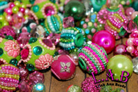 30 piece "Watermelon Slice" Bead Mix by Lilah Ann Beads - Boho, Lampwork, Beaded BM603