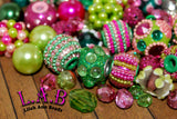 30 piece "Watermelon Slice" Bead Mix by Lilah Ann Beads - Boho, Lampwork, Beaded BM603