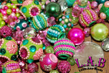 30 piece "Watermelon Slice" Bead Mix by Lilah Ann Beads - Boho, Lampwork, Beaded BM603