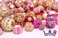 Large Hole "Valentines" 20 Piece Bead Mix - Handmade Lampwork, Boho & Beaded by Lilah Ann Beads - BH600