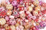 Large Hole "Valentines" 20 Piece Bead Mix - Handmade Lampwork, Boho & Beaded by Lilah Ann Beads - BH600