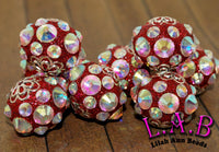 6 piece set Fine, Handmade Austrian Crystal Boho Focal Beads - Lilah Ann Beads KF301