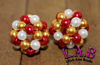 Hand Woven Glass Pearl Beads -Blingberries 18mm - 10 piece set - Lilah Ann Beads