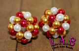 Hand Woven Glass Pearl Beads -Blingberries 18mm - 10 piece set - Lilah Ann Beads