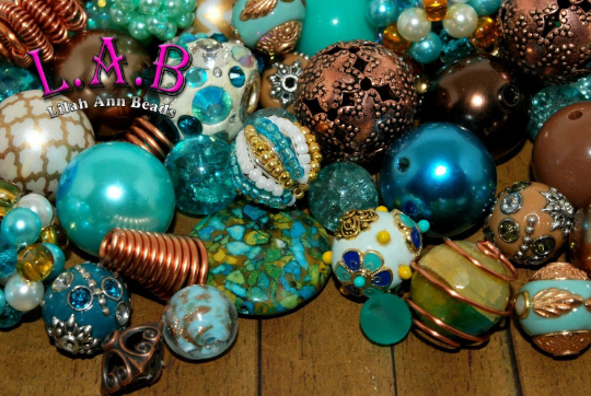 Sands of Time 30pc Bead Mix by Lilah Ann Beads - Boho, Wire Wrapped, Beaded BM400