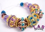 New strand of Lilah Ann Beads - Big Bohos with Austrian Crystal, Czech Glass- LA5001