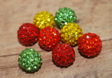 Dollar Deal - 8 pieces of Beautiful, crystal pave beads - Colorful - 10mm - DD105