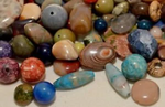 Bulk Semi-precious Gemstone Mix: 1/4 pound mixed stone beads, Jasper, Jade G111