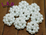 Hand Woven Glass Pearl Beads -Blingberries 18mm - 10 piece set - Lilah Ann Beads