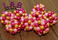 Hand Woven Glass Pearl Beads -Blingberries 18mm - 10 piece set - Lilah Ann Beads