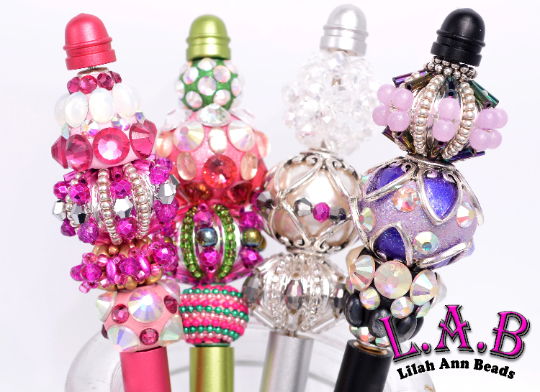 Beautiful Beaded Pens featuring Handmade Lilah Ann Beads - Perfect for Gifting - Pen300