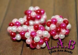 Hand Woven Glass Pearl Beads -Blingberries 18mm - 10 piece set - Lilah Ann Beads