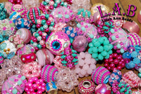 Premium Large Hole Frost Kisses 20 Piece Bead Mix - Handmade Lampwork, Boho & Beaded by Lilah Ann Beads - BH102