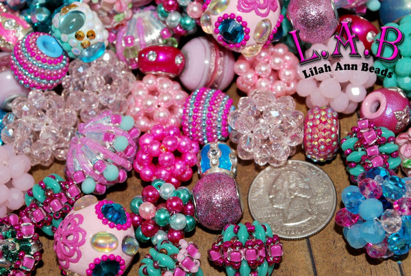 Exquisite, Large Hole Christmas 20 Piece Bead Mix - Lilah Ann Beads 