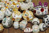 New 10 Pieces High Quality Boho beads - Indonesian Style, Kashmiri - U choose color- 12mm - 30mm Bkb100
