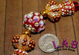 New strand of Lilah Ann Beads - Hand-Beaded, Bohos with Austrian Crystal, Lampwork Glass - LA1009