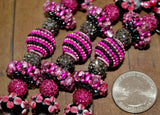 New strand of Lilah Ann Beads - Hand-beaded, Bohos with Austrian Crystal, crystal pave - LA1012
