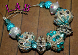 New strand of Lilah Ann Beads - Intricately Hand-Beaded with Czech glass & Crystal - LA1014