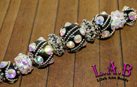 New strand of Lilah Ann Beads - Hand-Beaded, Bohos with Austrian Crystal - Large Hole - LA1006
