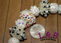 New strand of Lilah Ann Beads - Hand-Beaded, Bohos with Austrian Crystal - Large Hole - LA1007