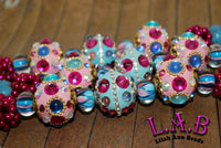 New strand of Lilah Ann Beads - Bohos with Austrian Crystal, Lampwork Glass - LA1013