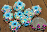 Fine 14mm Handmade Pave Beads -Swarovski Crystal - 10 pc set - Large Hole - Lilah Ann Beads RM/CKM