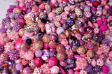 20 pieces Jesse James Beads Pink & Purple , Indonesian, Hand Beaded JJB501